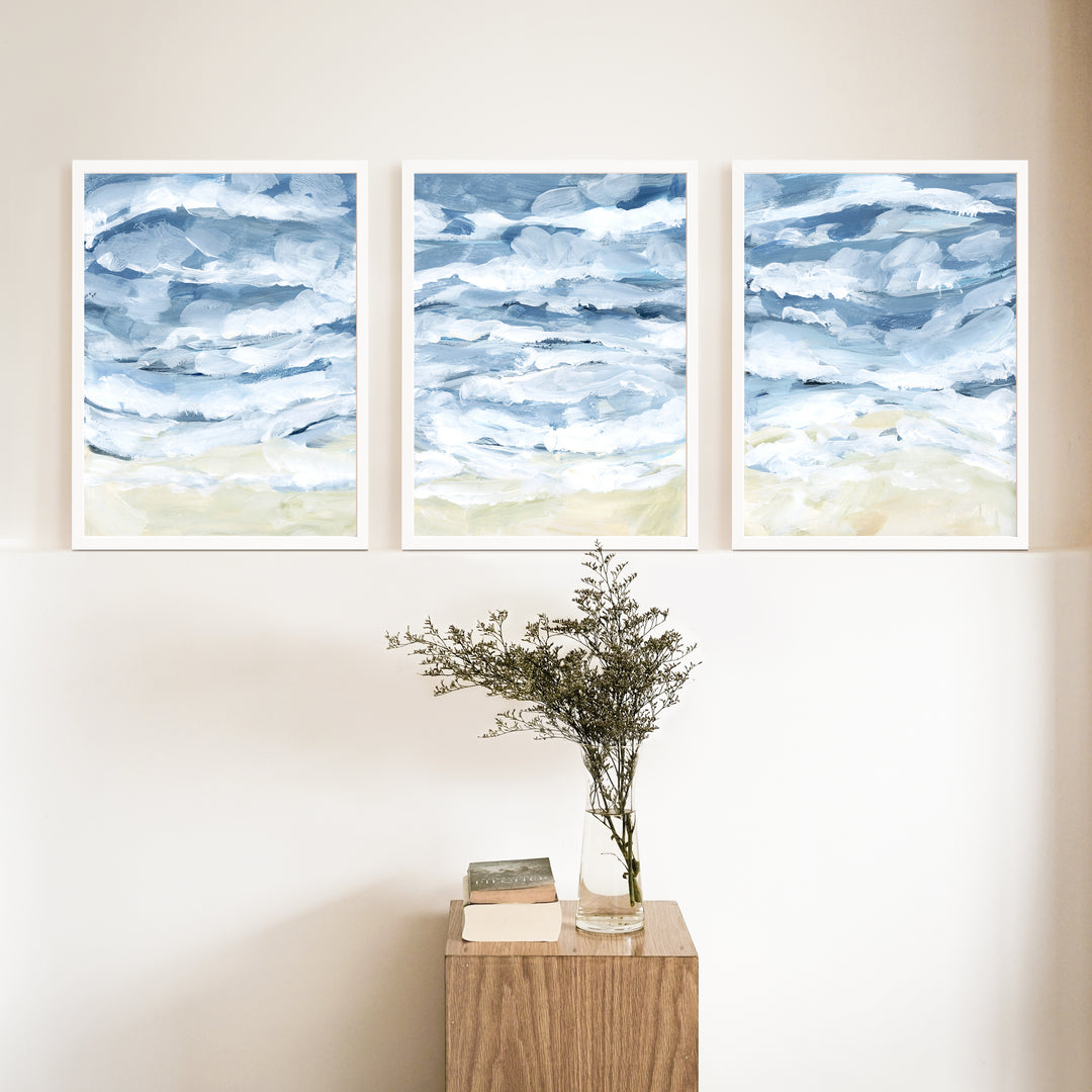 Crashing Waves - Set of 3  - Art Prints or Canvases - Jetty Home
