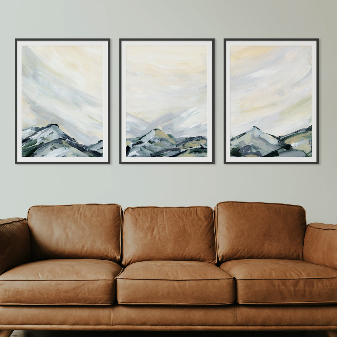 Mountain Landscape Vista - Set of 3  - Art Prints or Canvases - Jetty Home