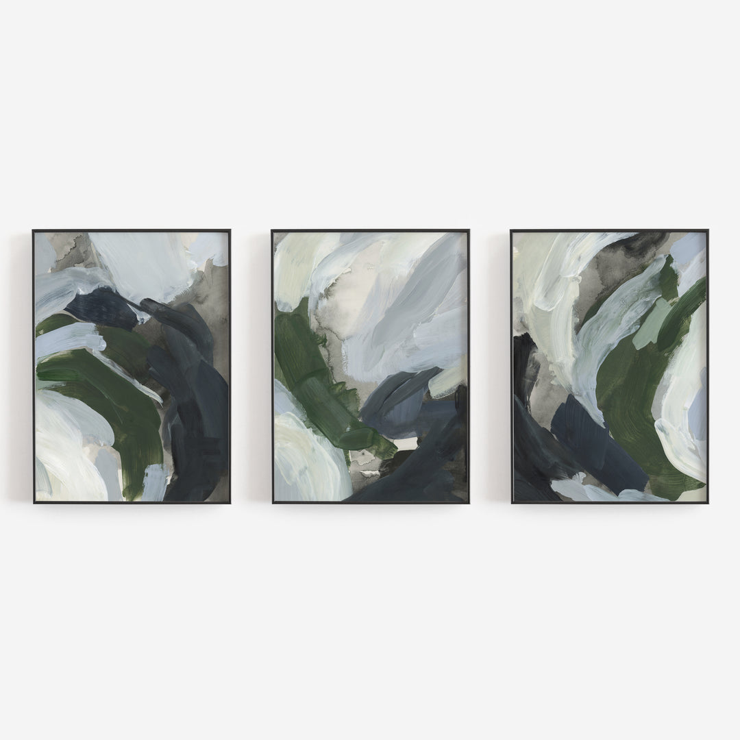 Abstracted Flood - Set of 3  - Art Prints or Canvases - Jetty Home