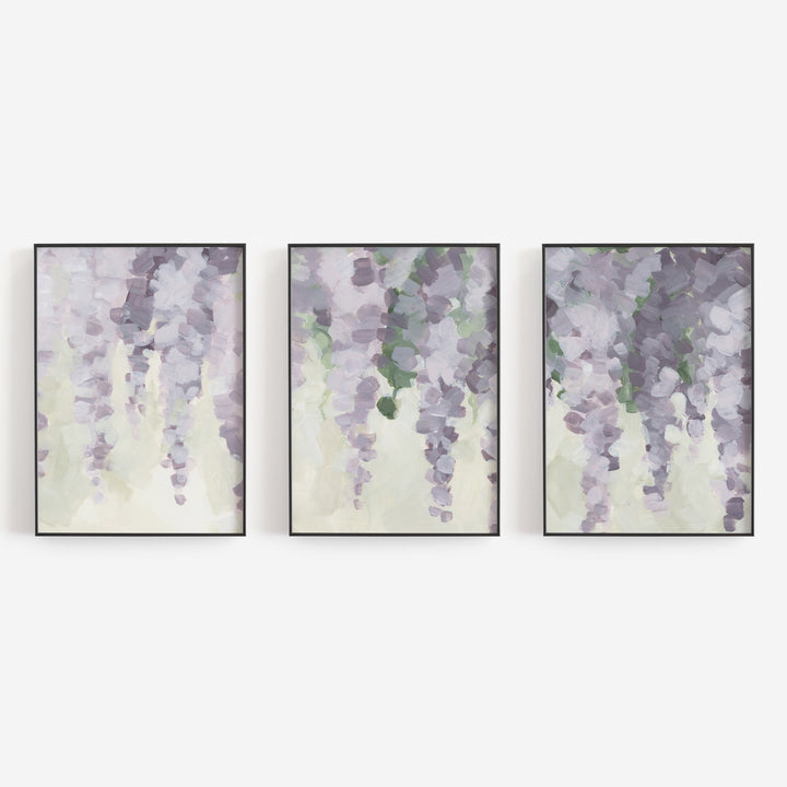 Wisteria Glow - Flower Painting Modern French Country by Jetty Home - Framed View 2