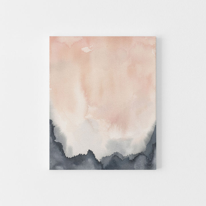 Contemporary Abstract Blush and Blue Art Print or Canvas - Jetty Home