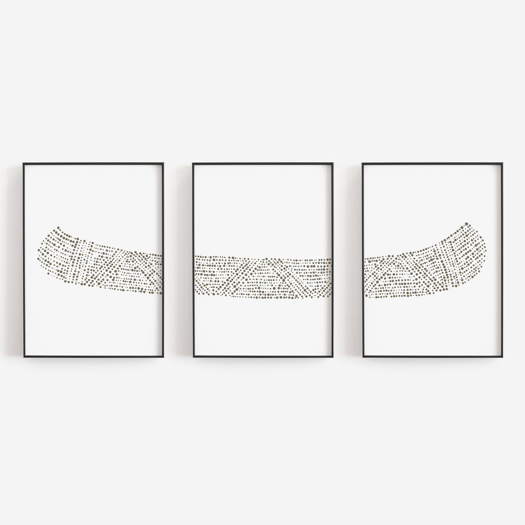 Modern Lake House Canoe Triptych Set of Three Wall Art Prints or Canvas - Jetty Home