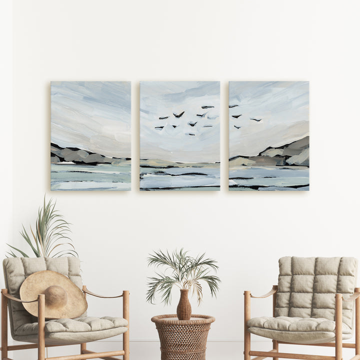 Over Water - Set of 3  - Art Prints or Canvases - Jetty Home