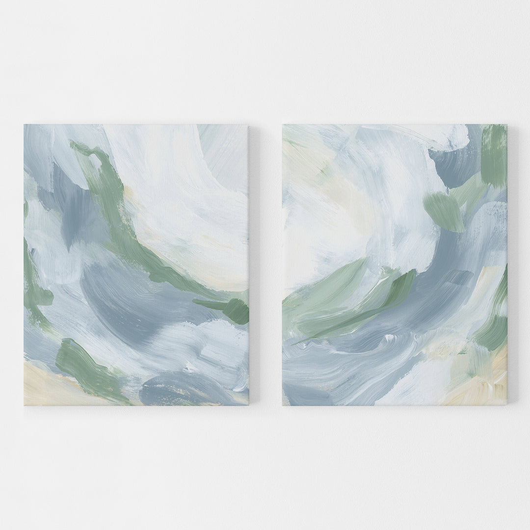 "Churning Tides" Ocean Painting - Set of 2 - Art Print or Canvas - Jetty Home