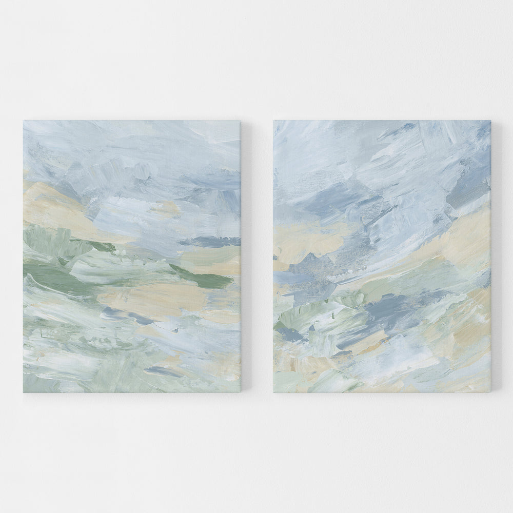 "Spring Seas" Ocean Painting - Set of 2 - Art Print or Canvas - Jetty Home