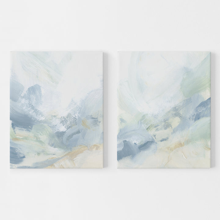 "Tidal Movement" Ocean Coastal Painting - Set of 2 - Art Print or Canvas - Jetty Home
