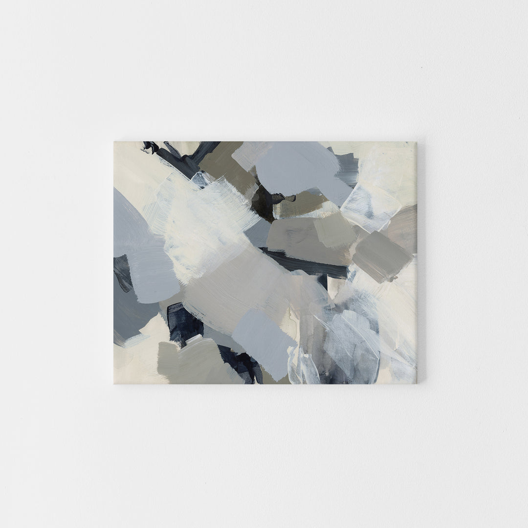 Abstract Winter Inspired Gray and Beige Wall Art Print or Canvas - Jetty Home