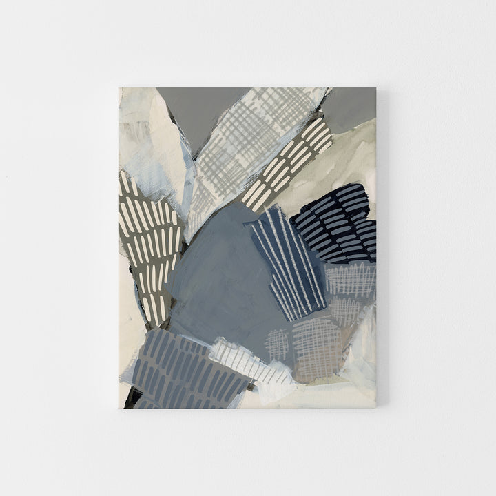 Bold Neutral Slate Gray and Black Abstract Decor Wall Art Print or Canvas - Jetty Home