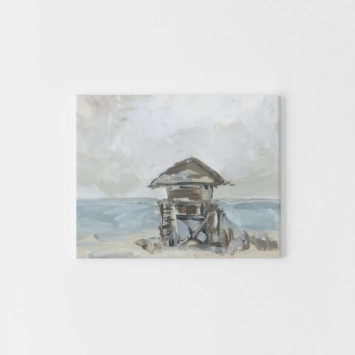 "The Lookout" Beach Lifeguard Tower Painting - Art Print or Canvas - Jetty Home