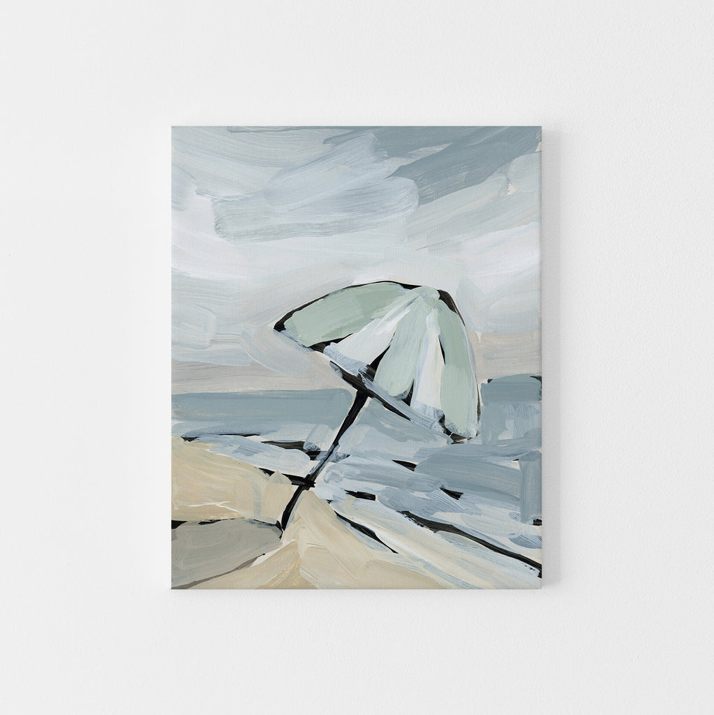 Umbrella in the Sand - Art Print or Canvas | Jetty Home