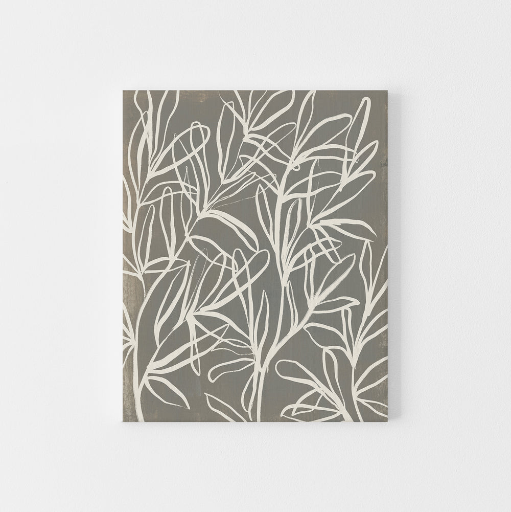 Florals on Gray, No. 1 - Art Print or Canvas - Jetty Home