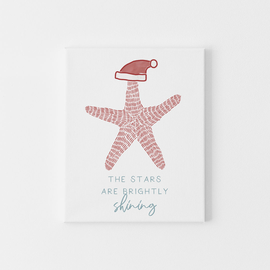 The Stars Are Brightly Shining Coastal Christmas - Art Print or Canvas - Jetty Home