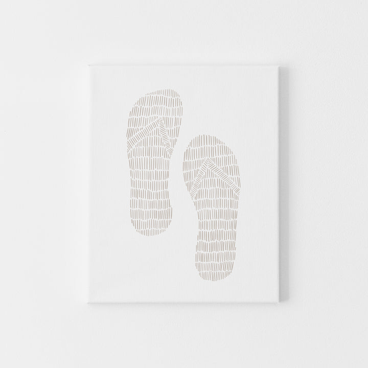 Woven Flip Flop Illustration - Art Print or Canvas - Jetty Home