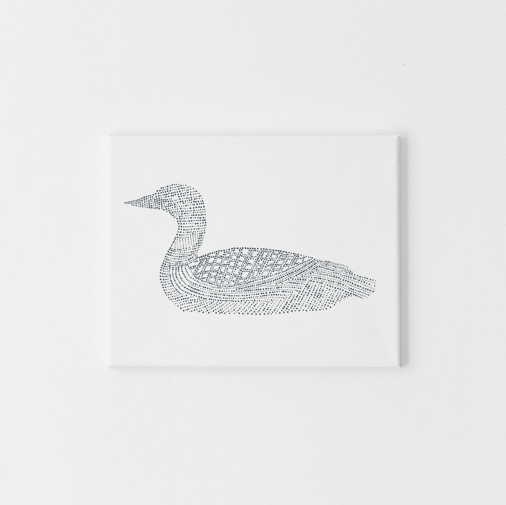 Common Loon Bird Modern Minimalist Lake Art Print or Canvas - Jetty Home