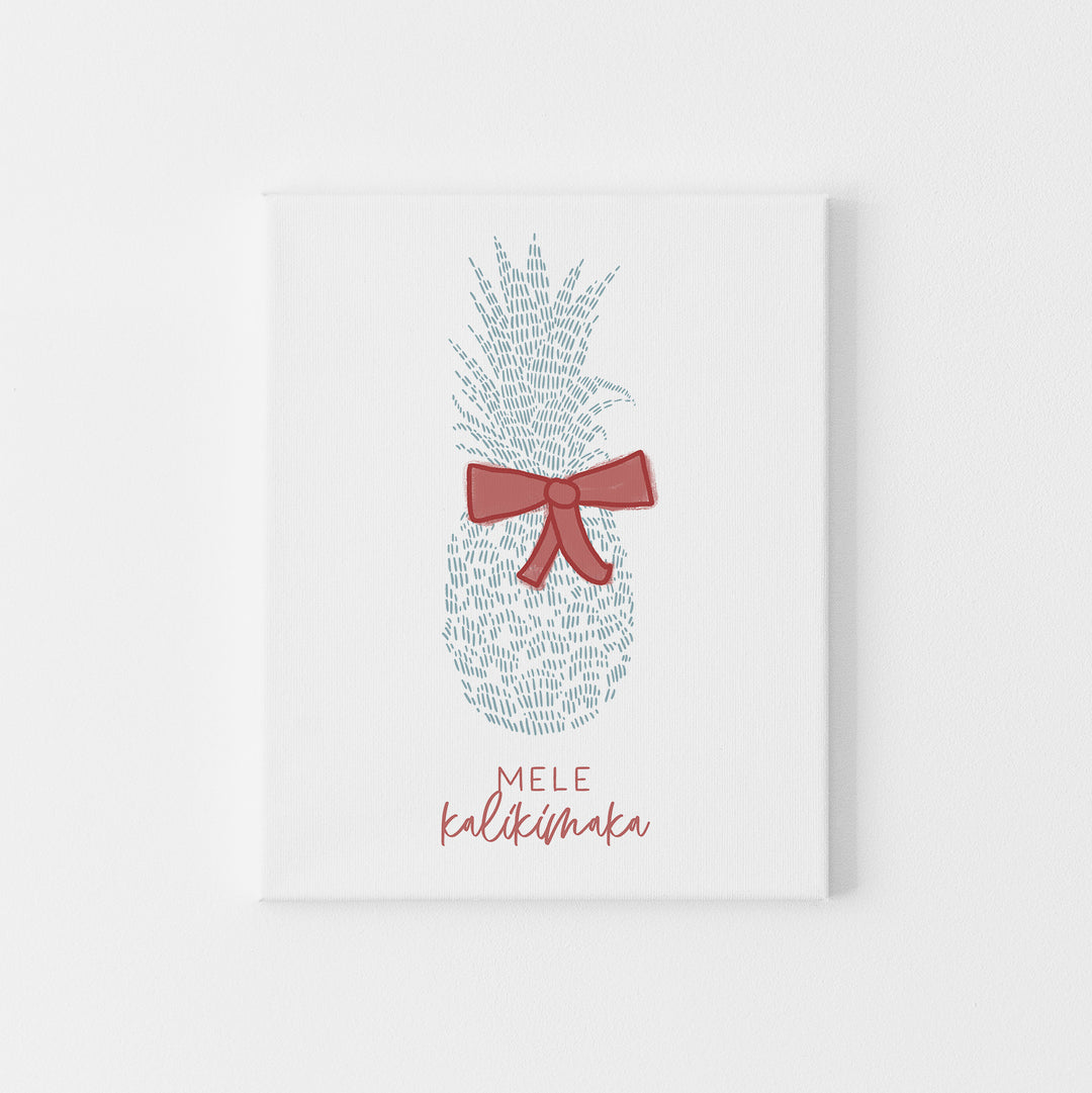 Mele Kalikimaka Pineapple  - Art Print or Canvas - Jetty Home