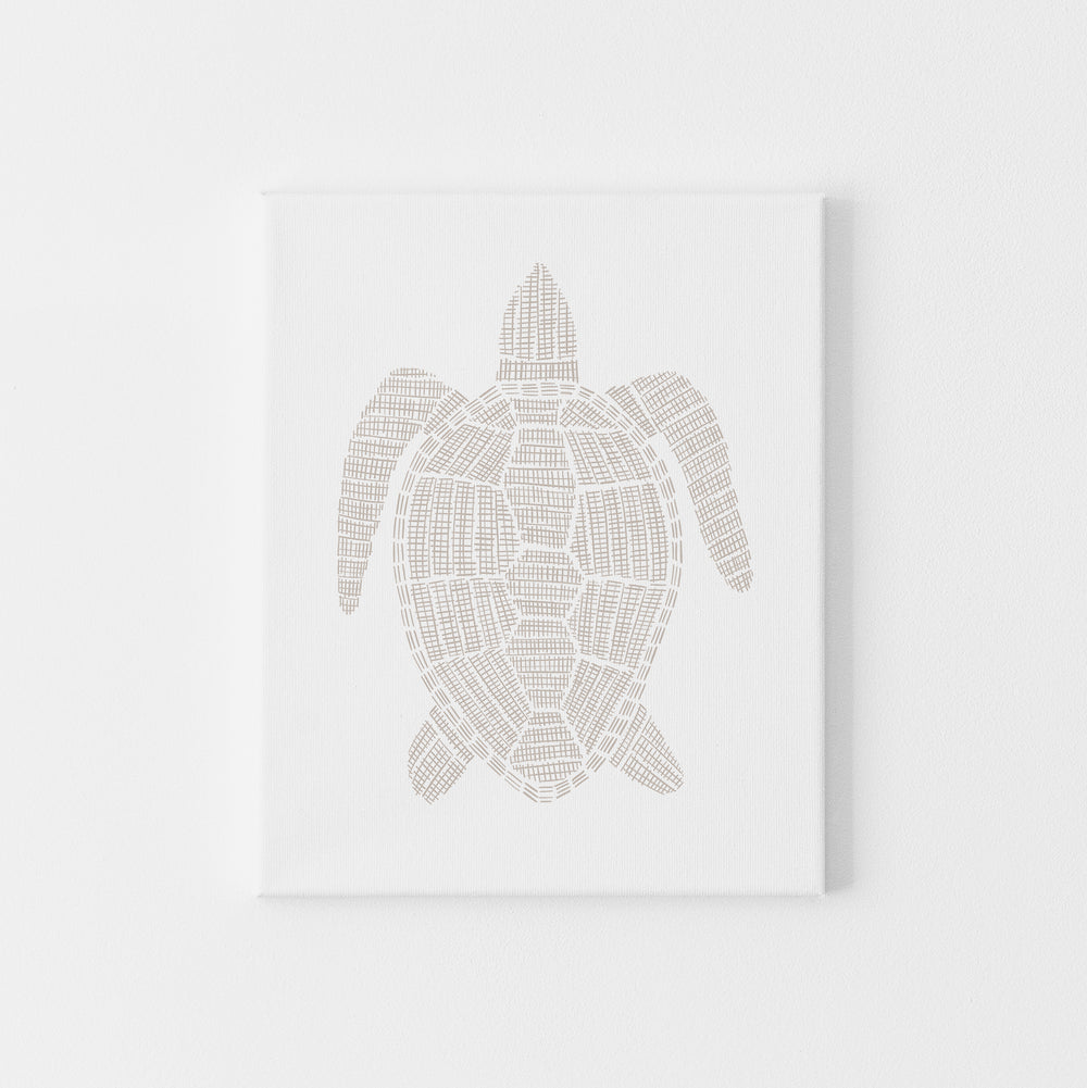 Woven Sea Turtle Illustration - Art Print or Canvas - Jetty Home