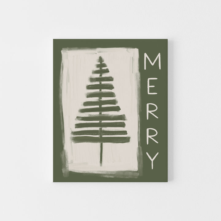 Minimalist Christmas Merry - Art Print or Canvas - Jetty Home