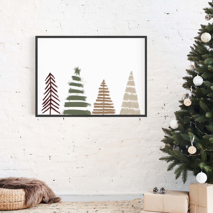 Nordic Christmas Trees, No. 2 - Art Print or Canvas - Jetty Home