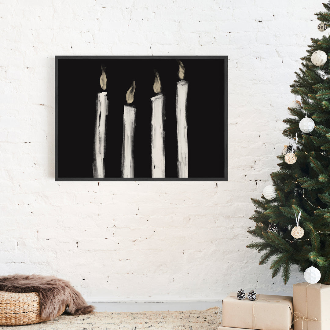 Advent Candles Glowing - Art Print or Canvas - Jetty Home