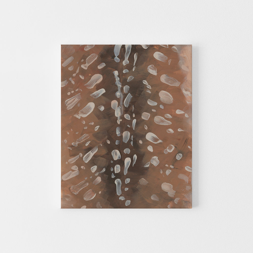 Deer Skin Fur Pattern Brown Modern Abstract Woodland Painting Wall Art Print or Canvas - Jetty Home