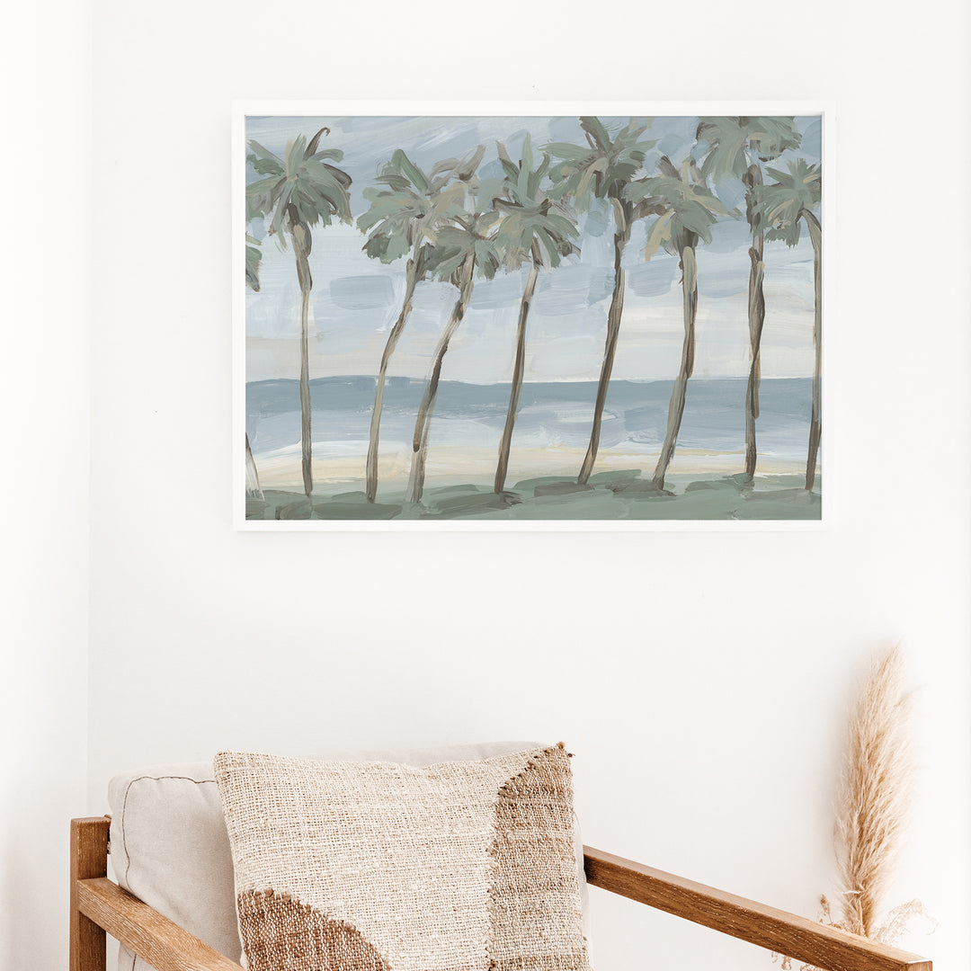 Beach Palm Row  - Art Print or Canvas - Jetty Home