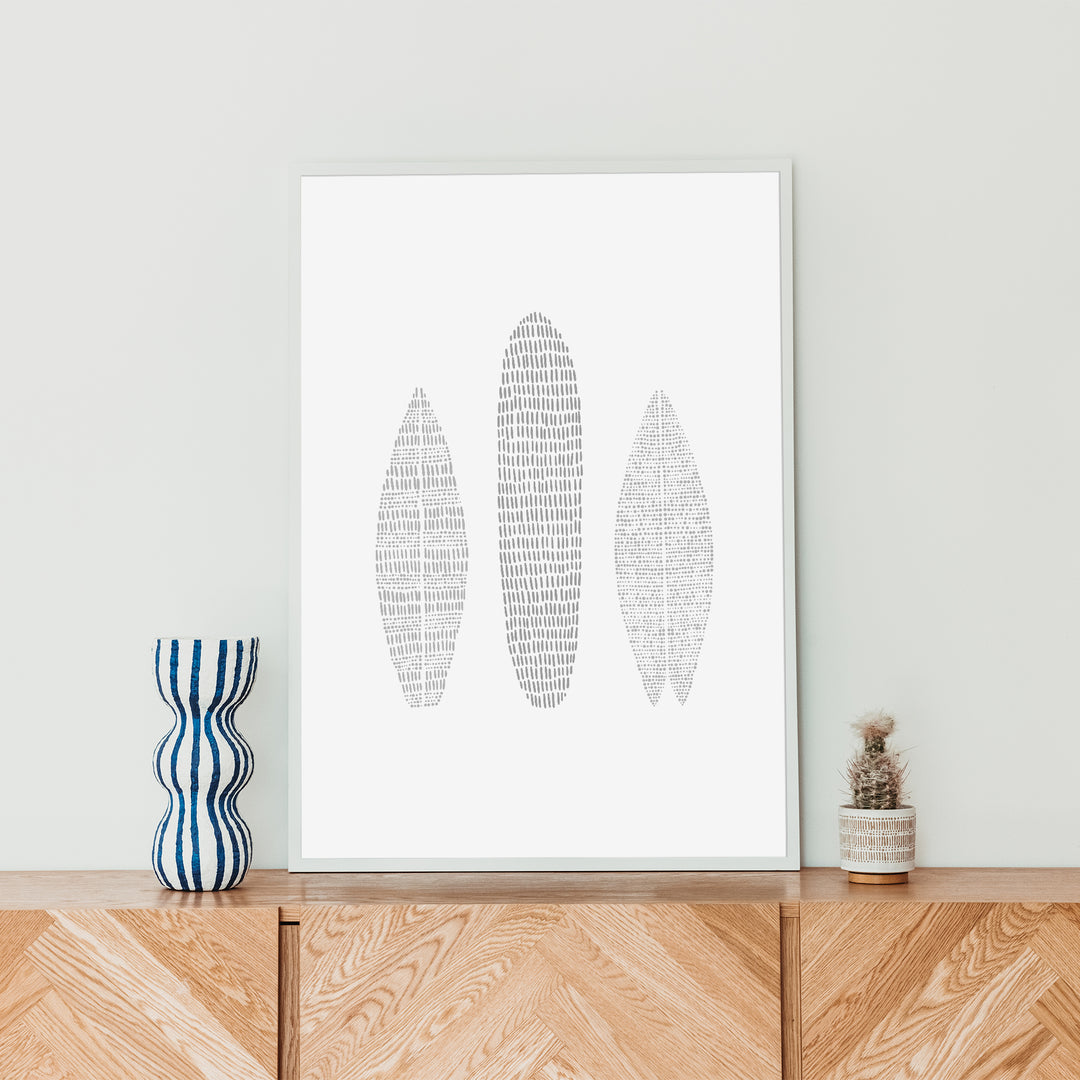 Surfboard Trio  - Art Print or Canvas - Jetty Home
