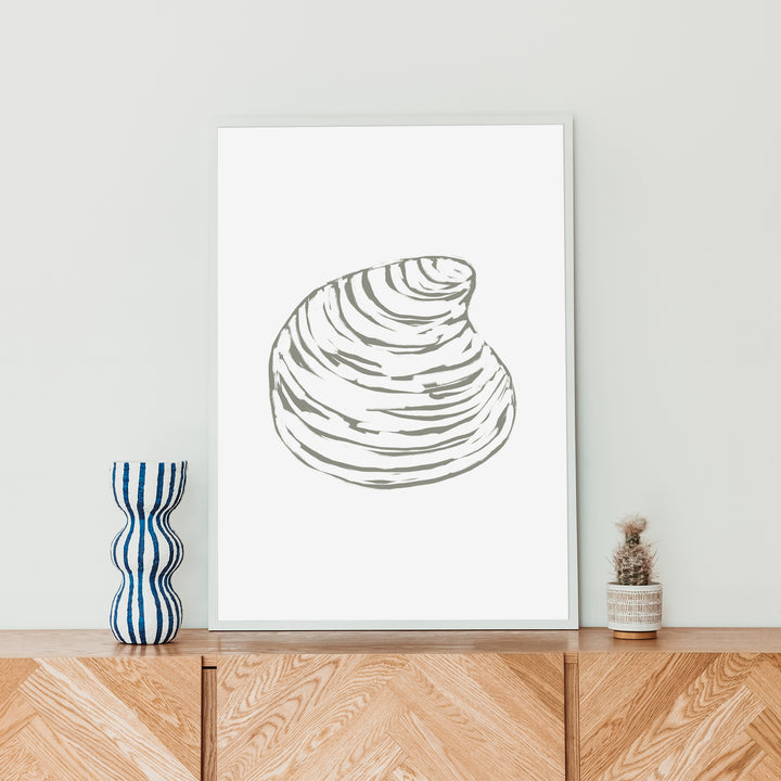 Quahog Seashell  - Art Print or Canvas - Jetty Home