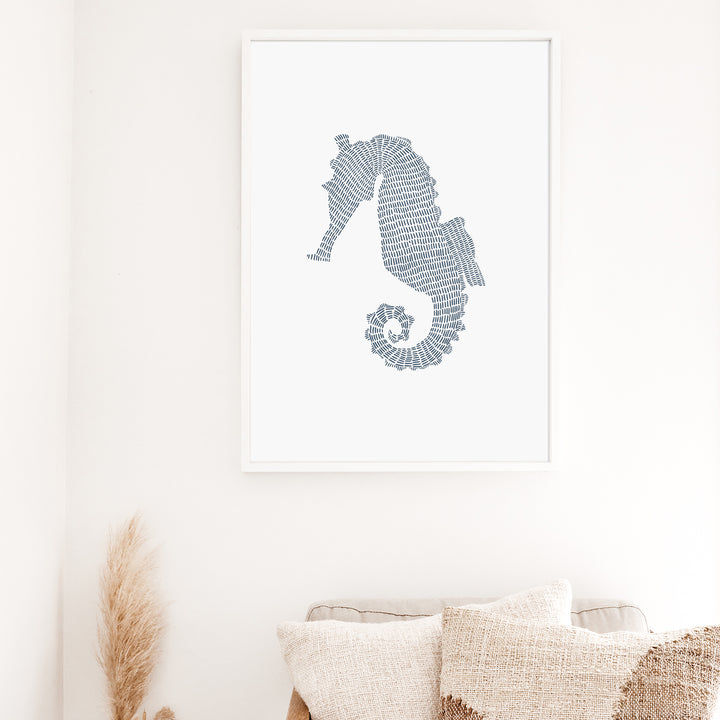 Minimalist Seahorse  - Art Print or Canvas - Jetty Home