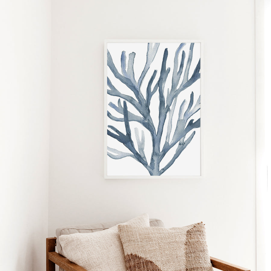 Blue Seaweed Coral Watercolor No. 2 | Jetty Home