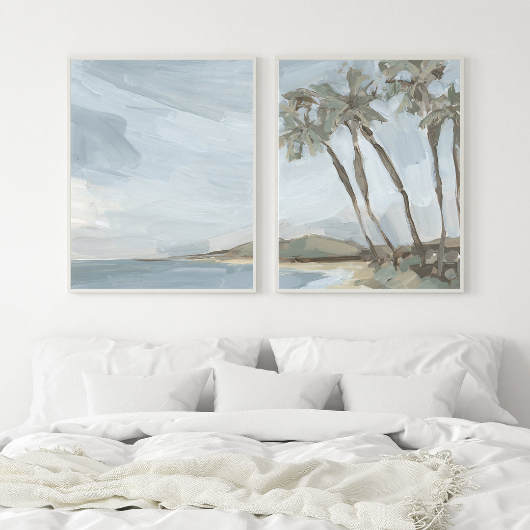 "Summer Palm Tree Daze" Beach Painting - Set of 2 - Art Print or Canvas - Jetty Home