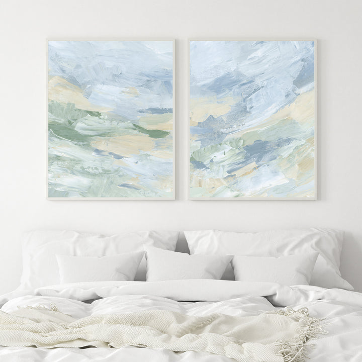 "Spring Seas" Ocean Painting - Set of 2 - Art Print or Canvas - Jetty Home