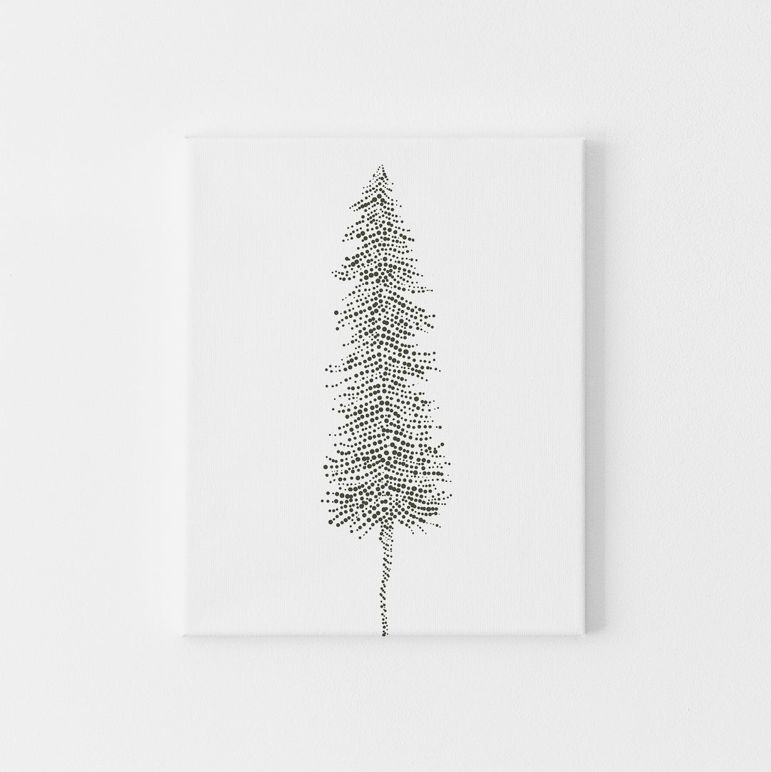 Nordic Pine Tree Ethereal Illustration Winter Wall Art Print or Canvas - Jetty Home