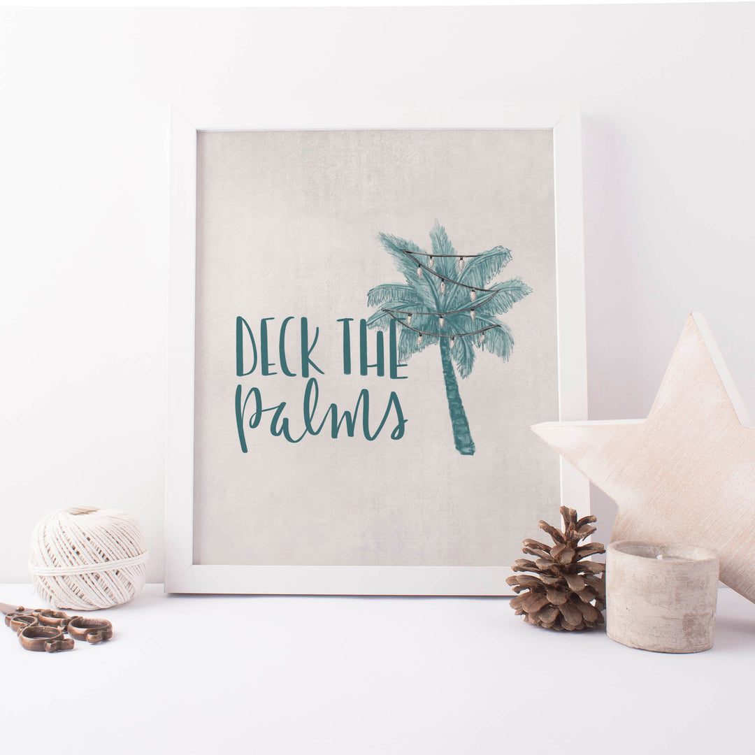 Deck the Palms Beach Christmas Tree Wall Art Print or Canvas - Jetty Home