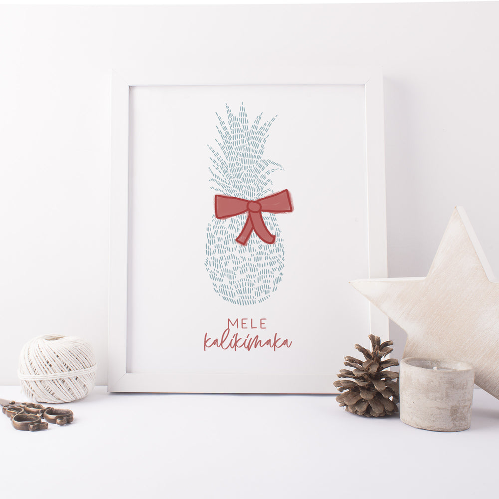 Mele Kalikimaka Pineapple  - Art Print or Canvas - Jetty Home