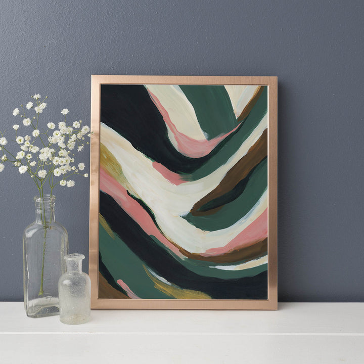 Creamy Green and Beige Tropical Inspired Abstract Painting Wall Art Print or Canvas - Jetty Home