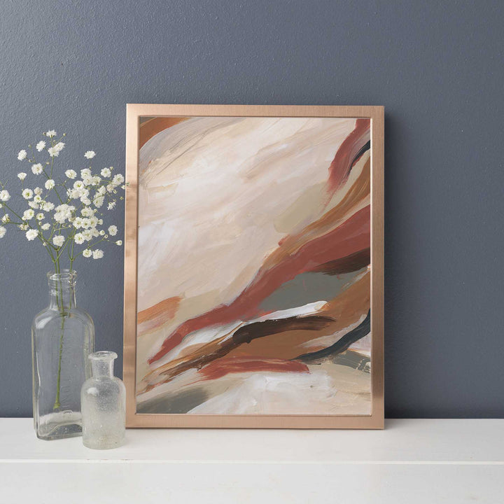 Abstract Warm Tone Autumnal Painting Wall Art Print or Canvas - Jetty Home