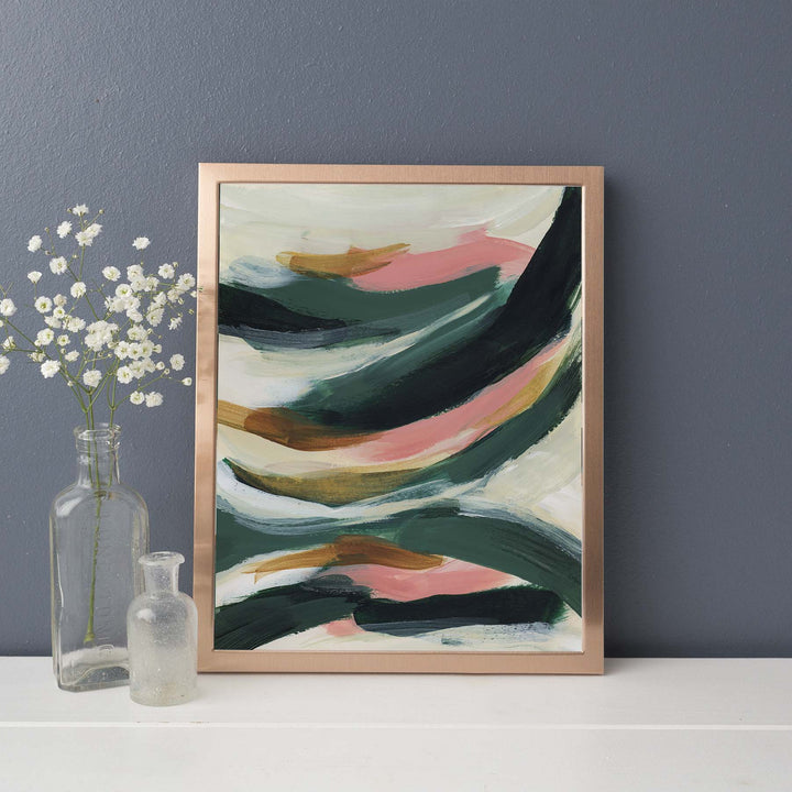 Green and Beige Abstract Modern Painting Tropical Wall Art Print or Canvas - Jetty Home