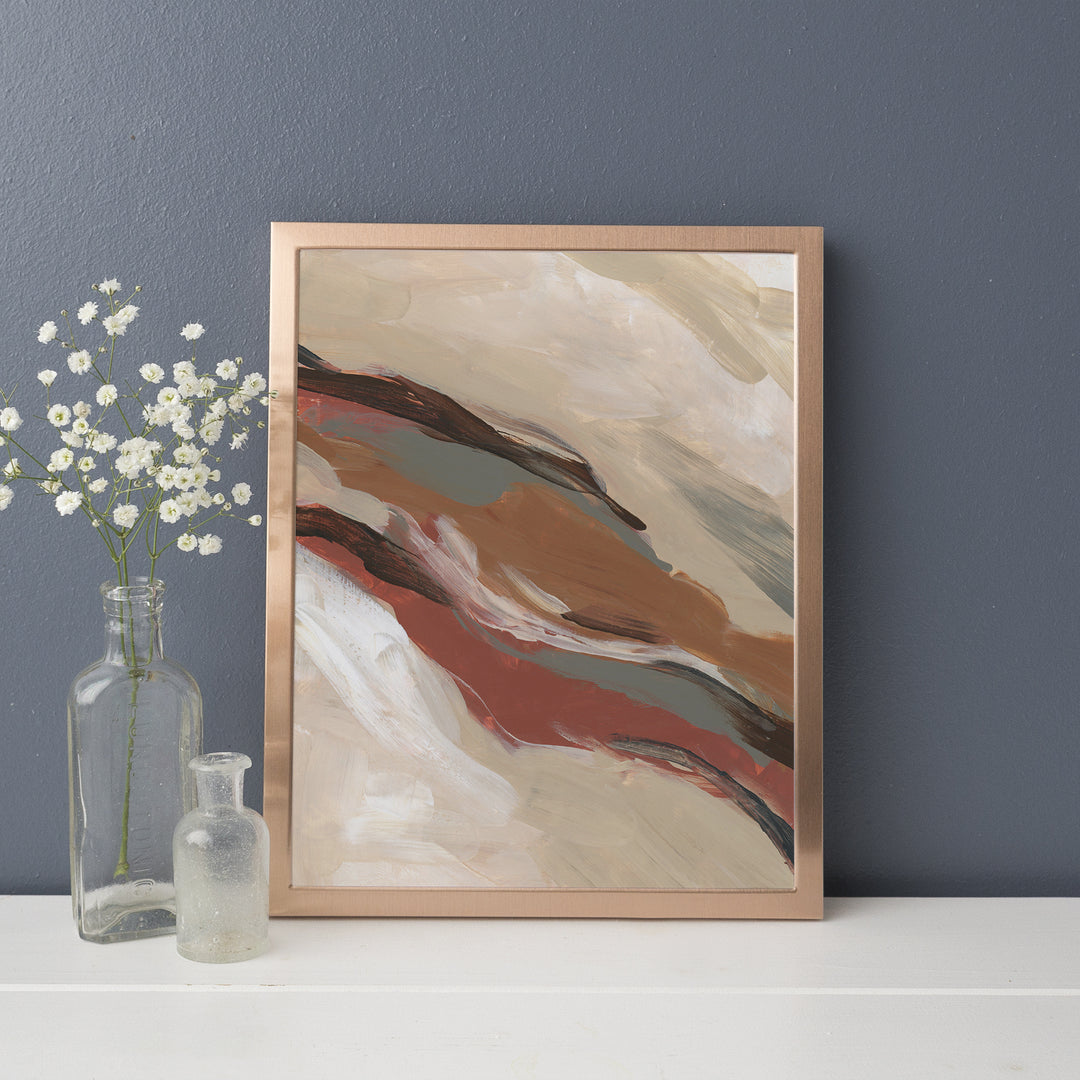 Earth Tone Abstract Painting Modern Statement Wall Art Print or Canvas - Jetty Home
