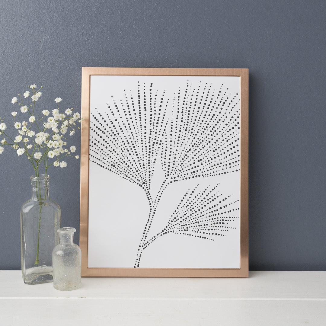 Minimalist Pine Branch Needles Drawing Wall Art Print or Canvas - Jetty Home