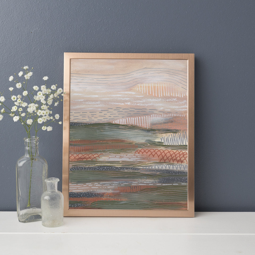 Neutral Abstract Painting Desert Landscape Wall Art Print or Canvas - Jetty Home