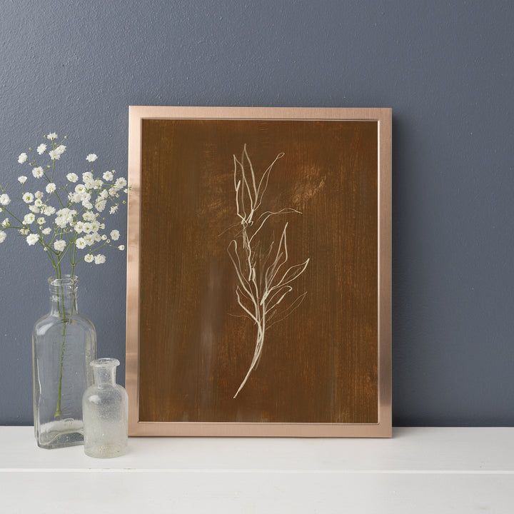 Brown Botanical Modern Farmhouse Painting Wall Art Print or Canvas - Jetty Home