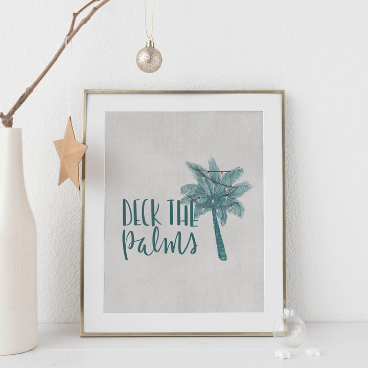 Deck the Palms Beach Christmas Tree Wall Art Print or Canvas - Jetty Home