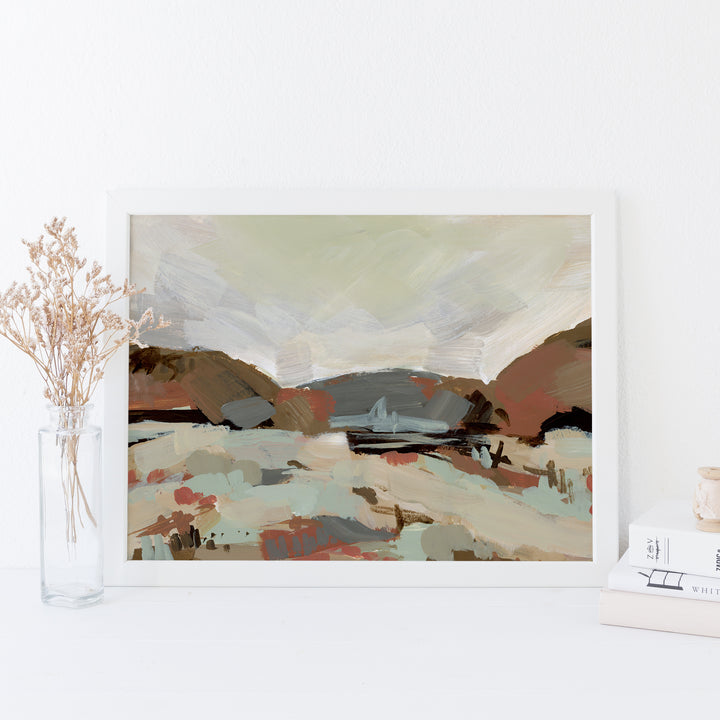 Western Desert Landscape Painting Wall Art Print or Canvas - Jetty Home