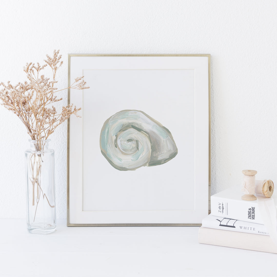 "Seashell Painting 5" Neutral Coastal Decor - Art Print or Canvas - Jetty Home