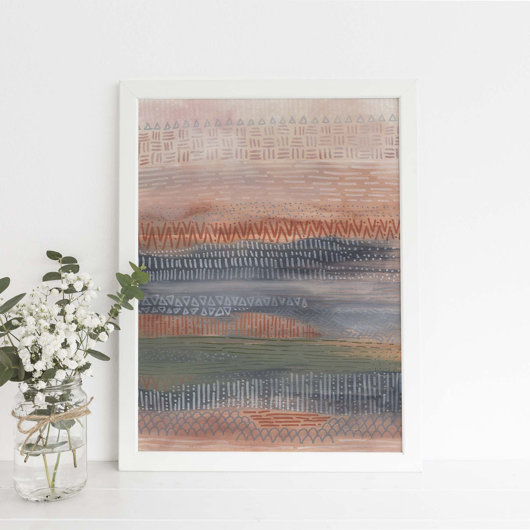 Earth Tones Neutral Modern Desert Abstract Wall Art Print or Canvas - Jetty Home