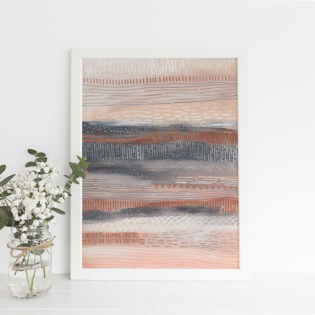 Modern Tribal Home Decor Desert Painting Wall Art Print or Canvas - Jetty Home