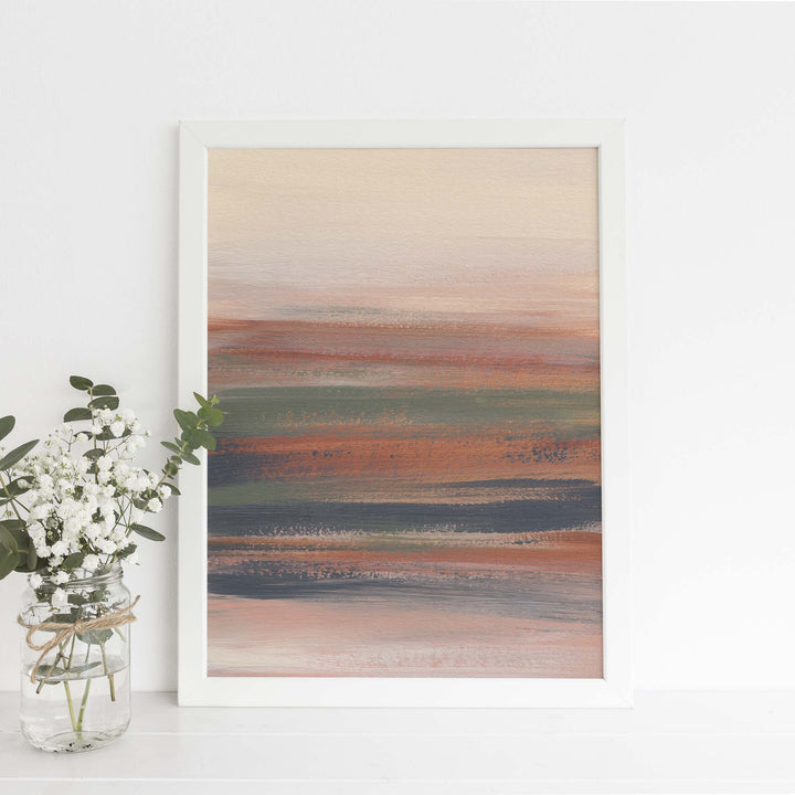 Modern Abstract Desert Landscape Painting Neutral Beige Wall Art Print or Canvas - Jetty Home