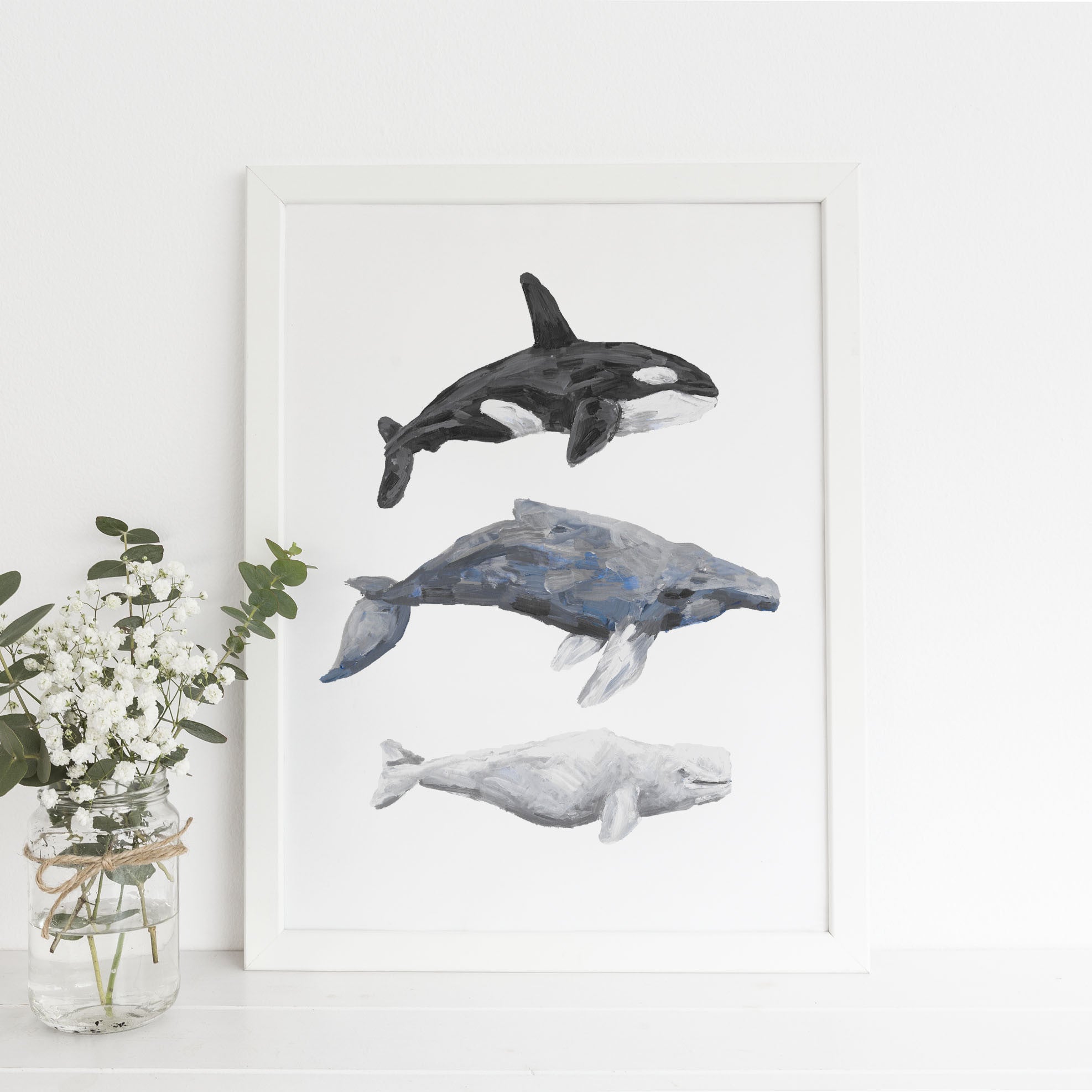 Whale Trio Watercolor | Jetty Home