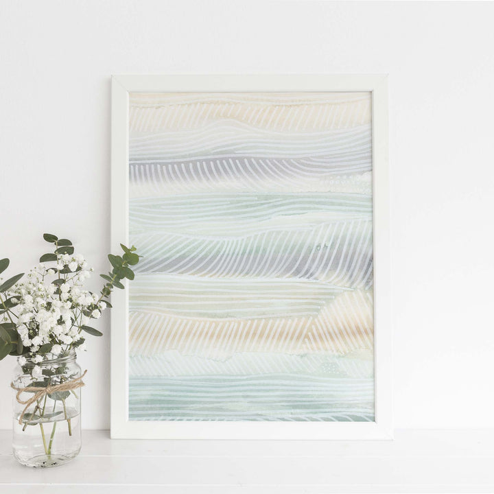 Soft Pastel Abstract Surfer Decor Beach House Wall Art Print or Canvas - Jetty Home