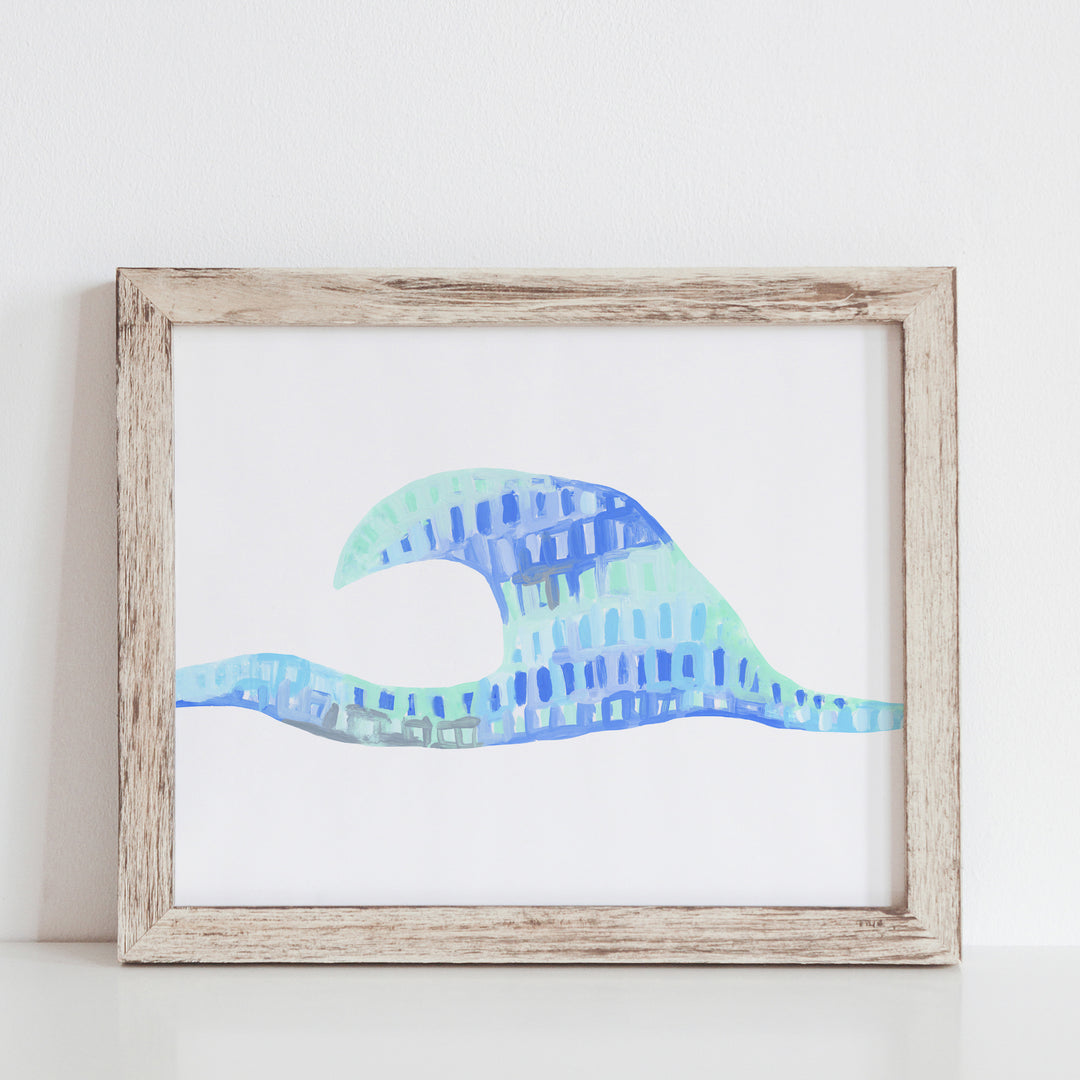 Wave Painting Coastal Fun Surf Inspired Wall Art Print or Canvas - Jetty Home